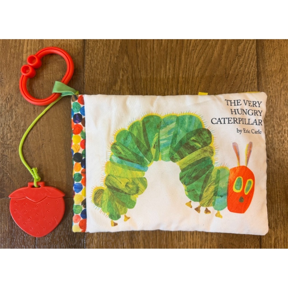 Eric Carle The Very Hungry Caterpillar Cloth Baby Toy Book Strawberry Teether